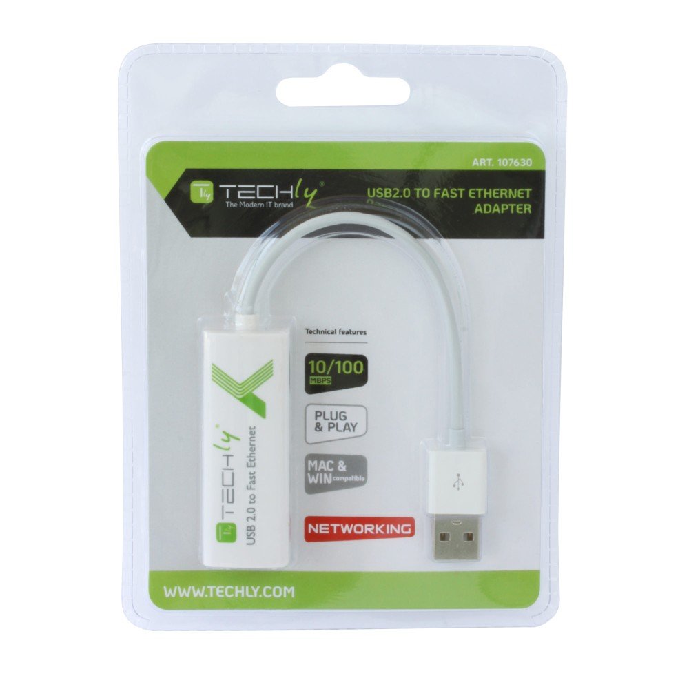 Techly Usb2.0 To Fast Ethernet 10/100mbps Converter