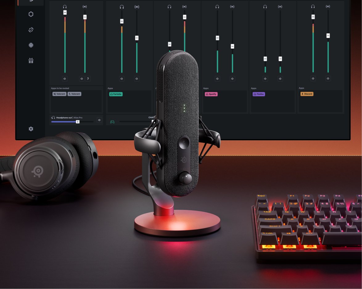 Micrófono Steelseries Alias Negro, Usb-C 61601