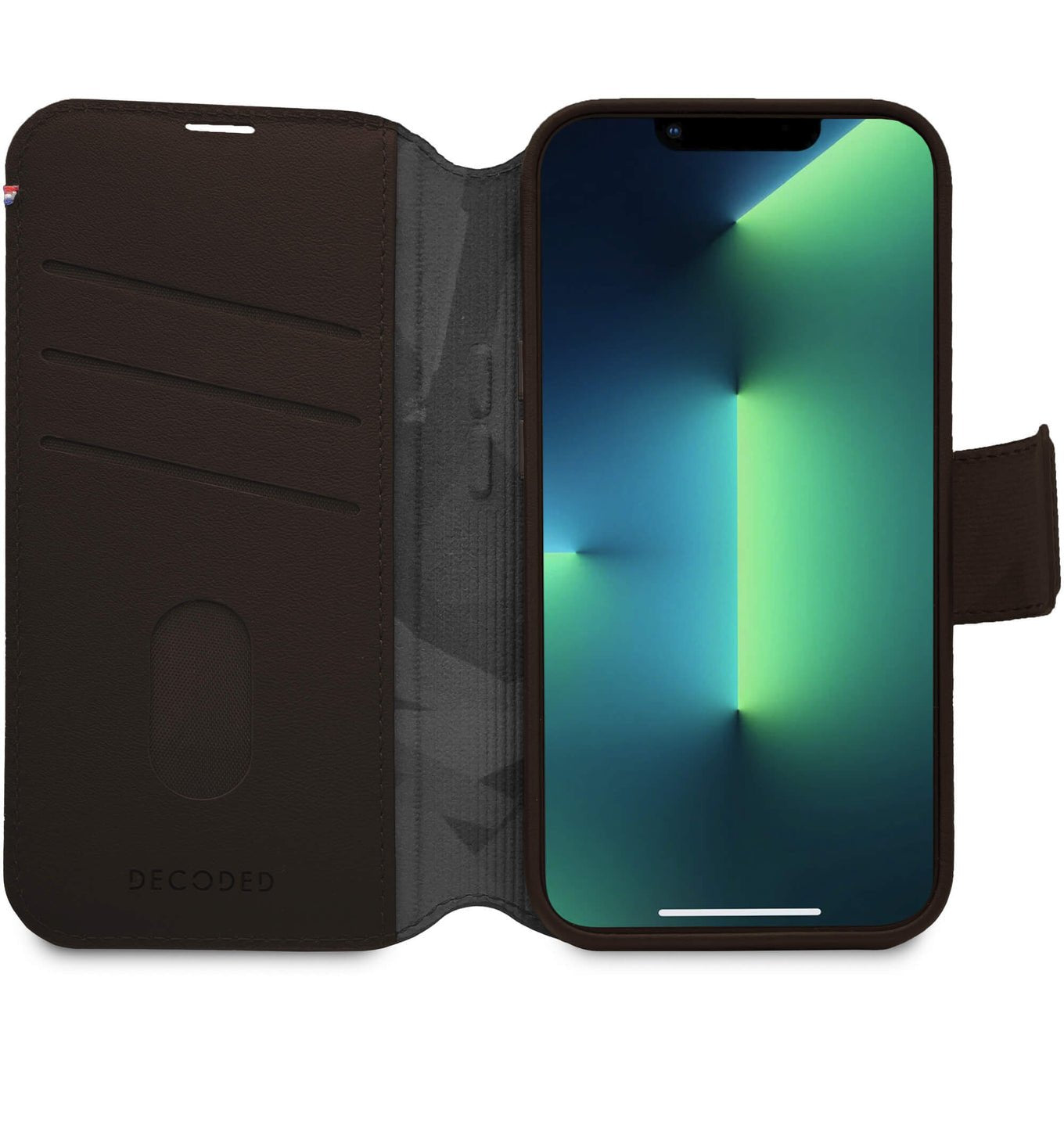 EAN 8720593006525 - Decoded D23IPO14MDW5CHB funda para teléfono móvil 17 cm (6.7") Funda cartera Marrón imagen 3