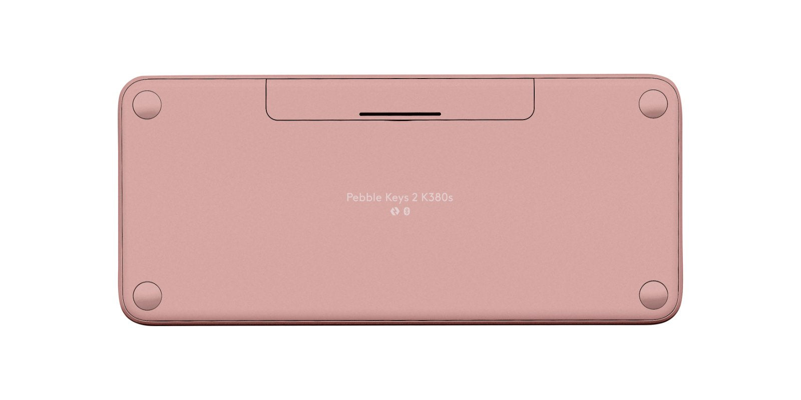 Teclado Inglés Logitech Pebble Keys 2 K380s Rf Wireless + Bluetooth Qwerty Internacional De Ee.Uu. Rosa