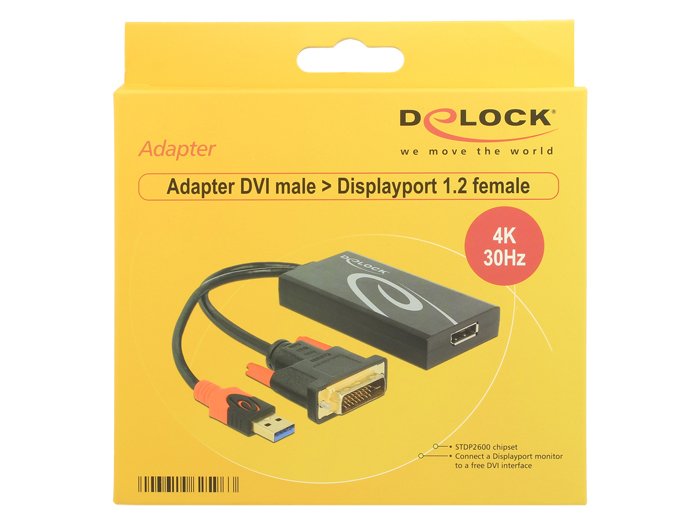 EAN 4043619625963 - DeLOCK 0.3m, DVI 24+1 + USB-A/Displayport 20p 0,3 m DVI-D + USB HDMI Negro imagen 2