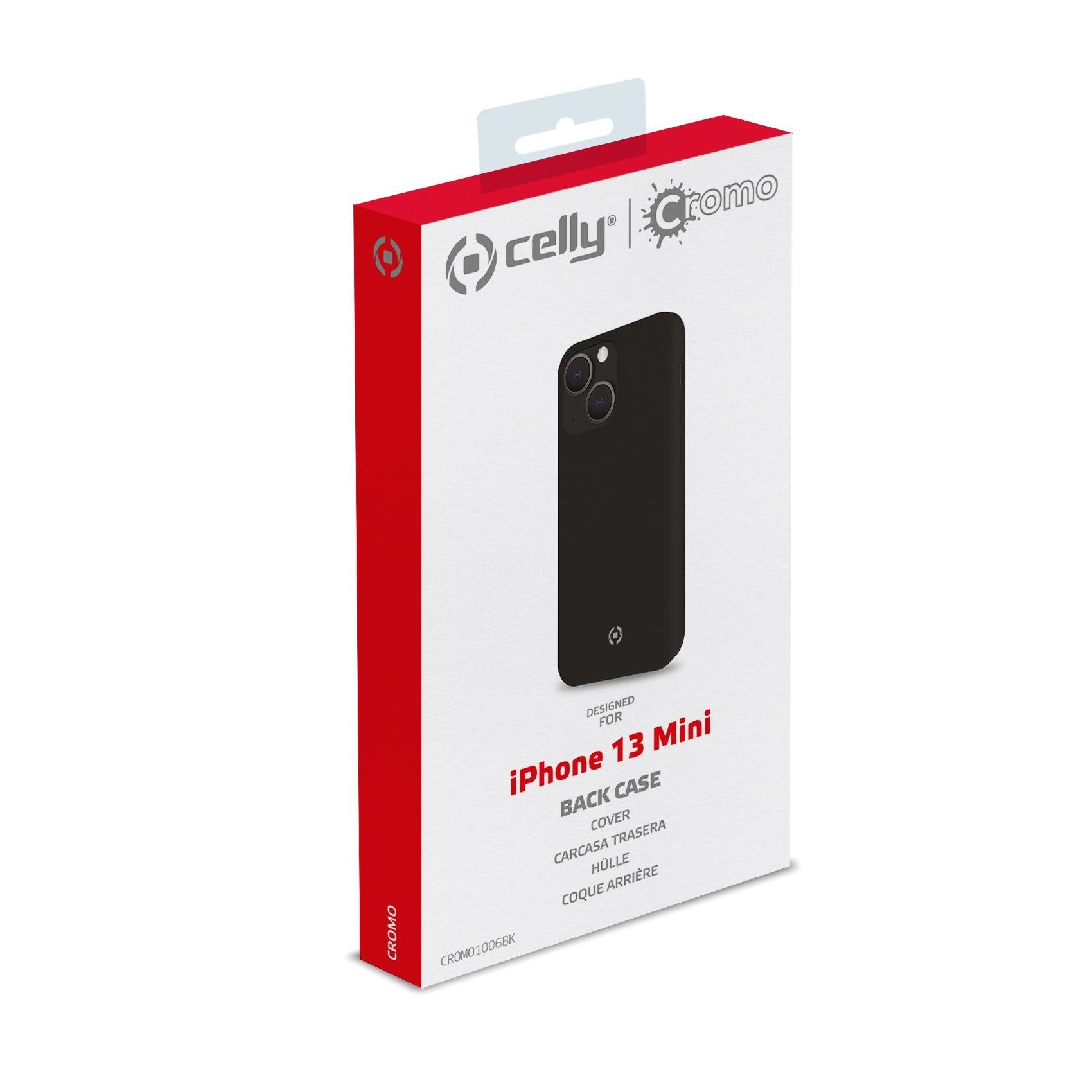 Celly Cromo Funda Para Iphone 13 Mini 13,7 Cm (5.4") Negro