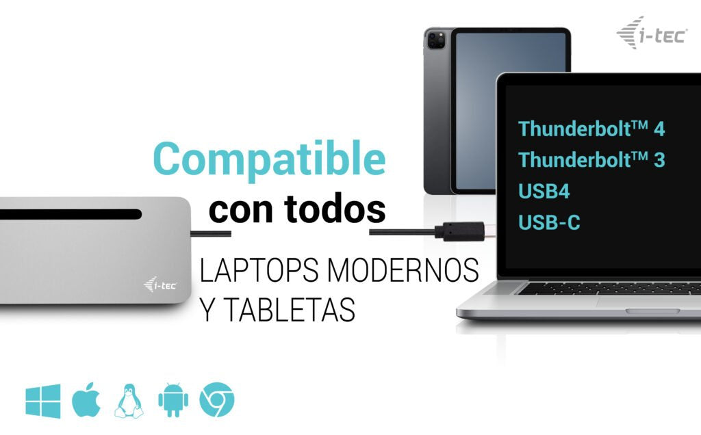 EAN 8595611706530 - i-tec C31FLAT2PDPRO base para portátil y replicador de puertos Alámbrico USB 3.2 Gen 1 (3.1 Gen 1) Type-C imagen 4