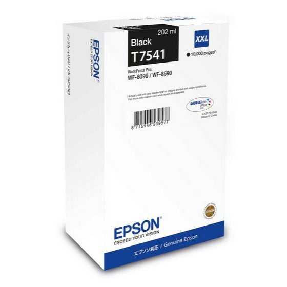 Tinta Epson Negro C13t75414n T7541 Xxl 10000 Copias 202ml