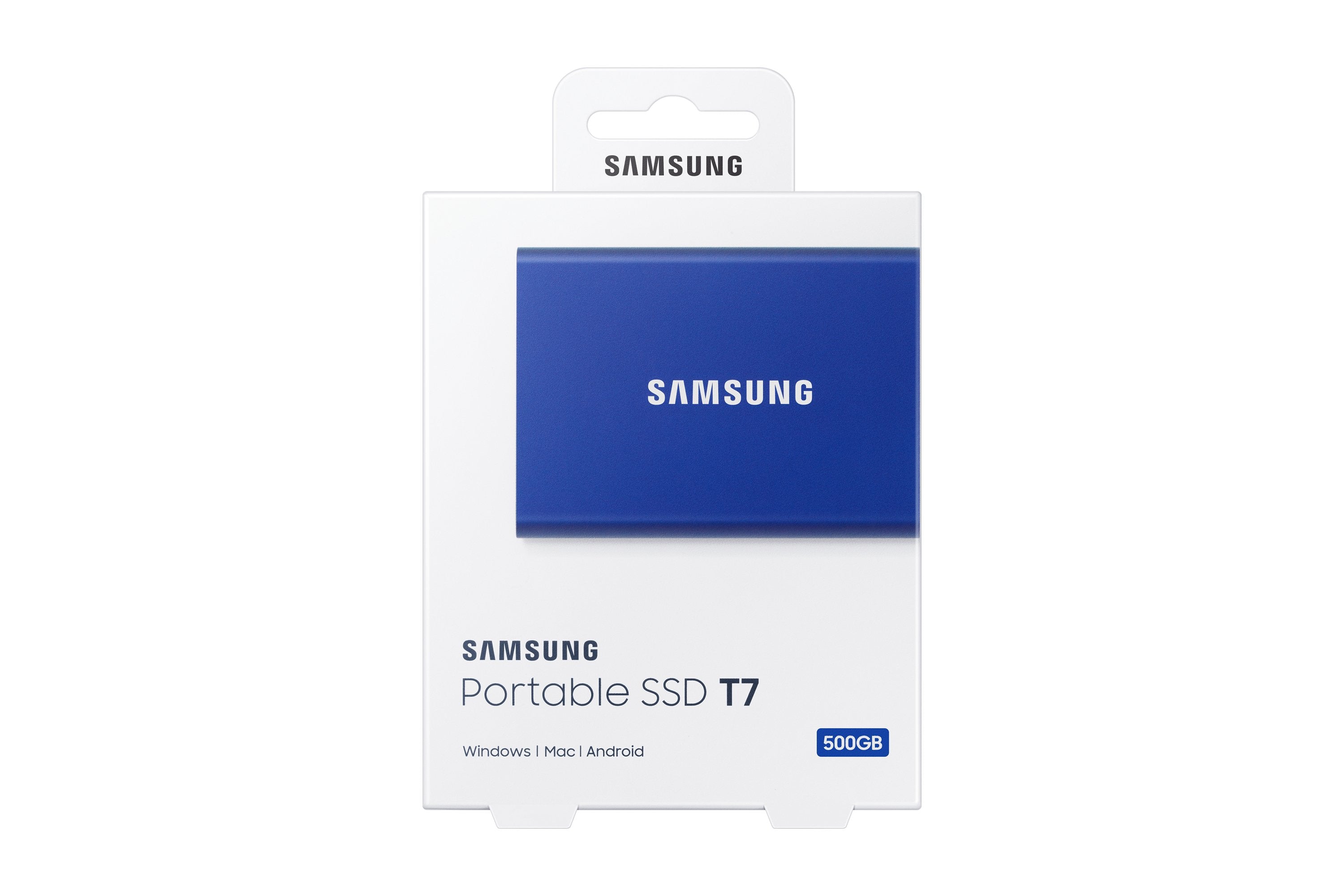 Disco Externo Ssd Samsung 500gb Portable T7 Usb3.2 Gen.2 Indigo Blue Extern Kit