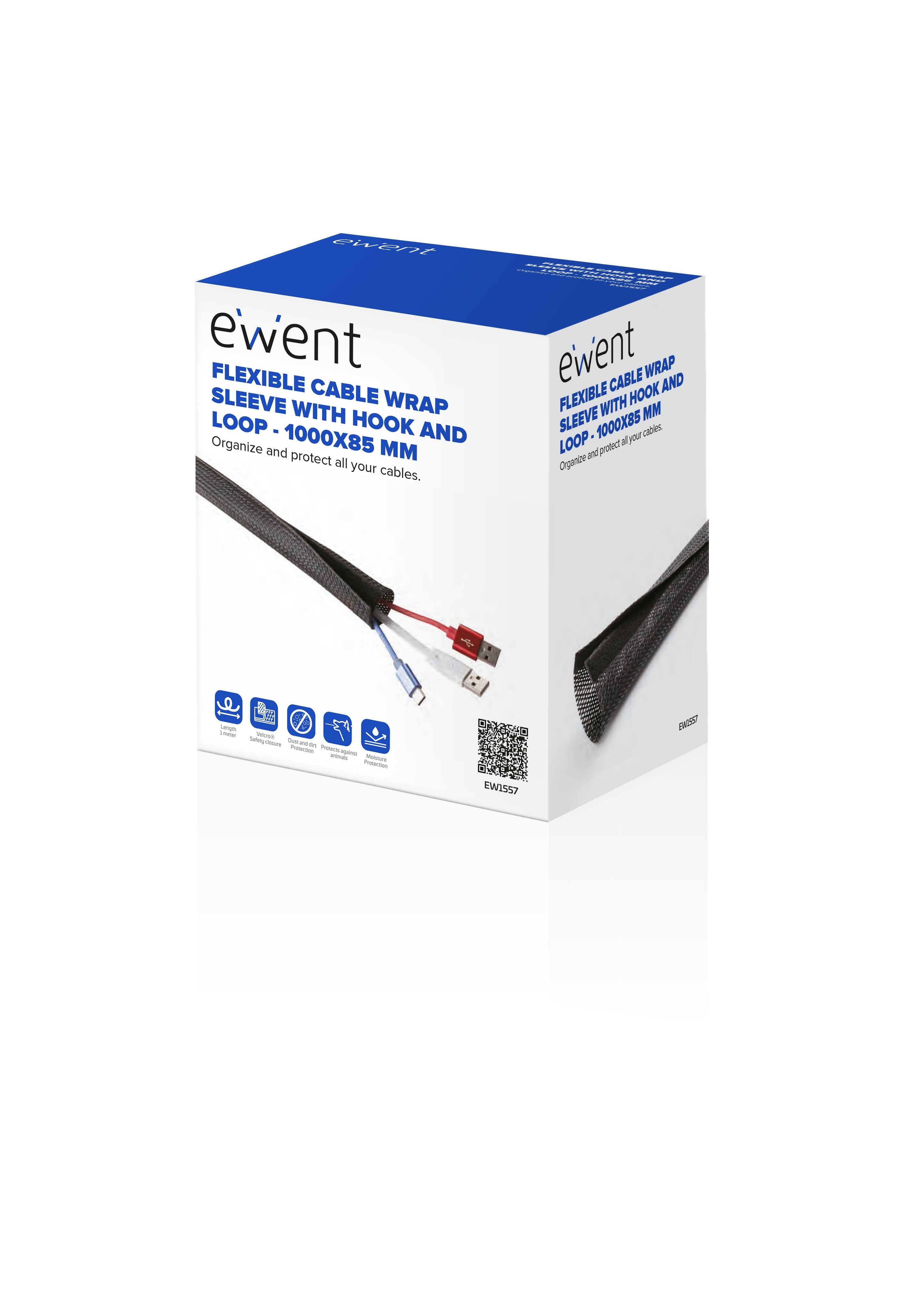 EAN 8052101431926 - Ewent EW1557 organizador de cables Universal Pasacables Negro 1 pieza(s) imagen 2