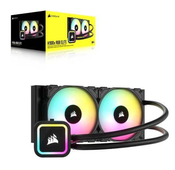 Refrigeracion Liquida Corsair H100x Rgb Elite 240mm 2x120mm Argb Intel Y Amd