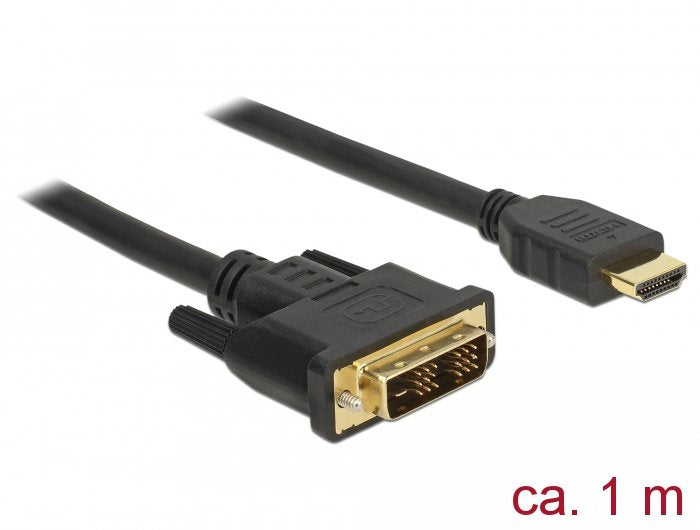 Delock 85582 Cable Hdmi -> Dvi-D 1m Negro