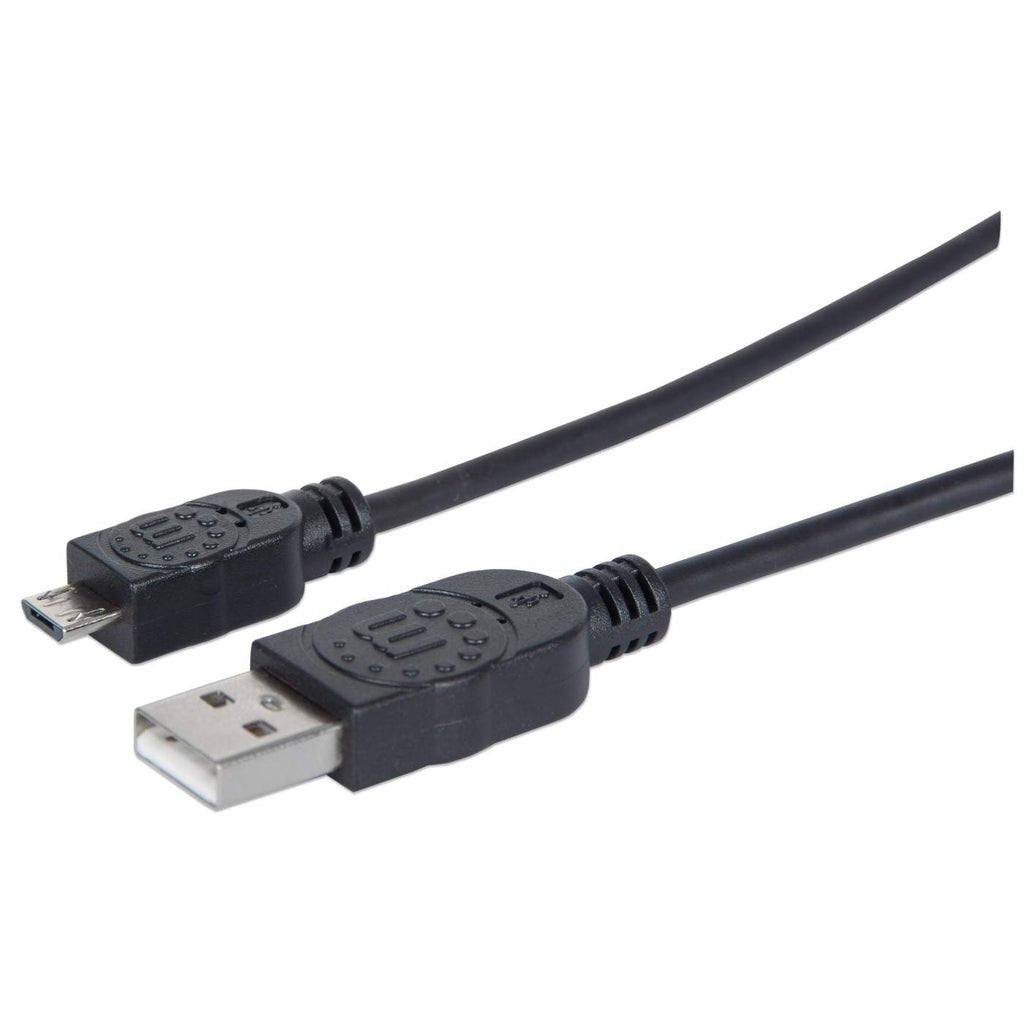 Manhattan Cable Usb Micro-B De Alta Velocidad Usb 2.0, A Macho/ Micro-B Macho, 480 Mbps, 1.8 M, Negro