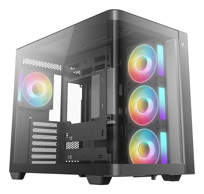 Caja Pc Deepcool Cg530u 4f Negra, Vitrina De Cristal Curvado R-Cg530u-Bkaga4-G