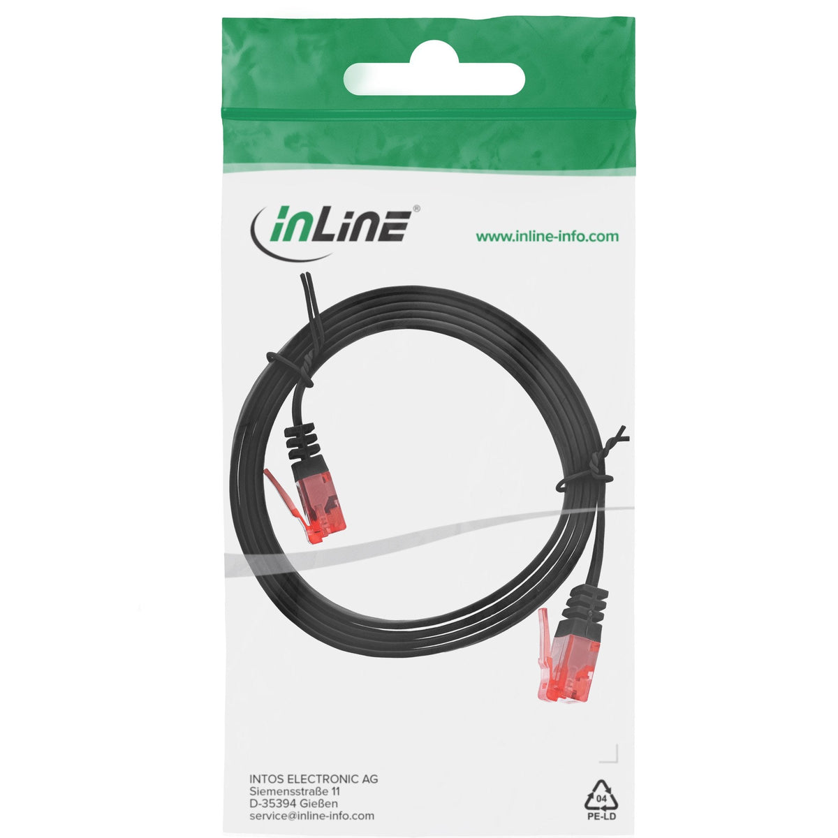Inline Flat Ultraslim Cable De Red U/Utp Cat.6 Gigabit Ready Negro 1.5m