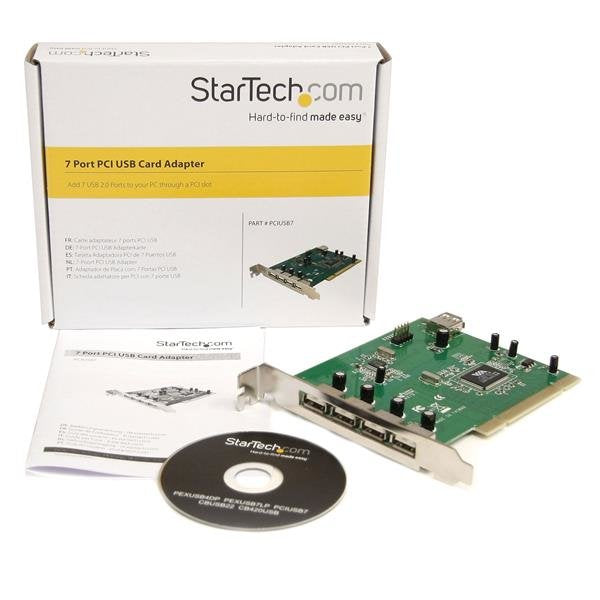 Startech Tarjeta Pci Usb 2.0 7 Puertos 4 Externos Y 3 Internos Pciusb7