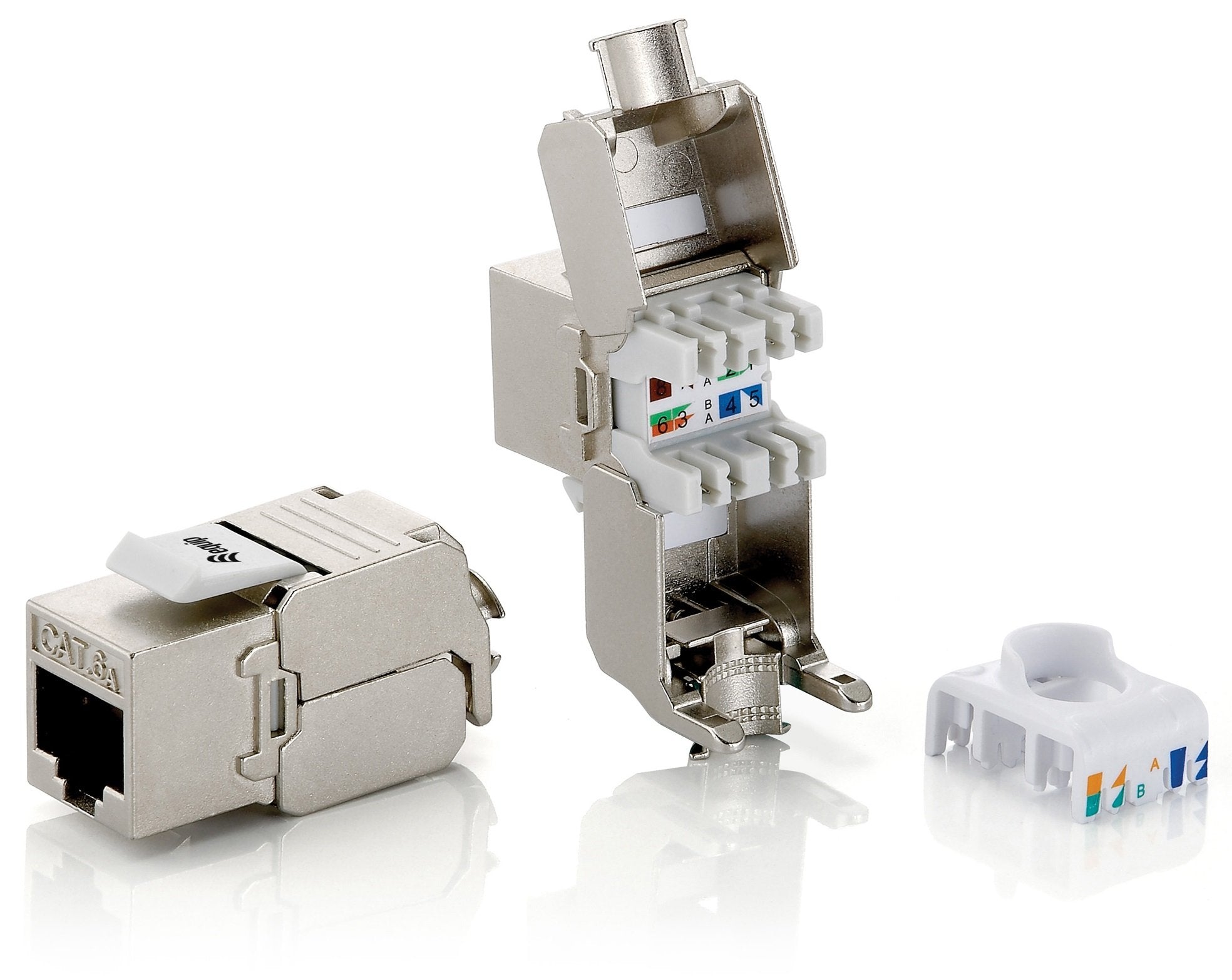 Kit 8 Uds Conector Hembra Rj45 Sftp Cat6a Keystone Tool Free