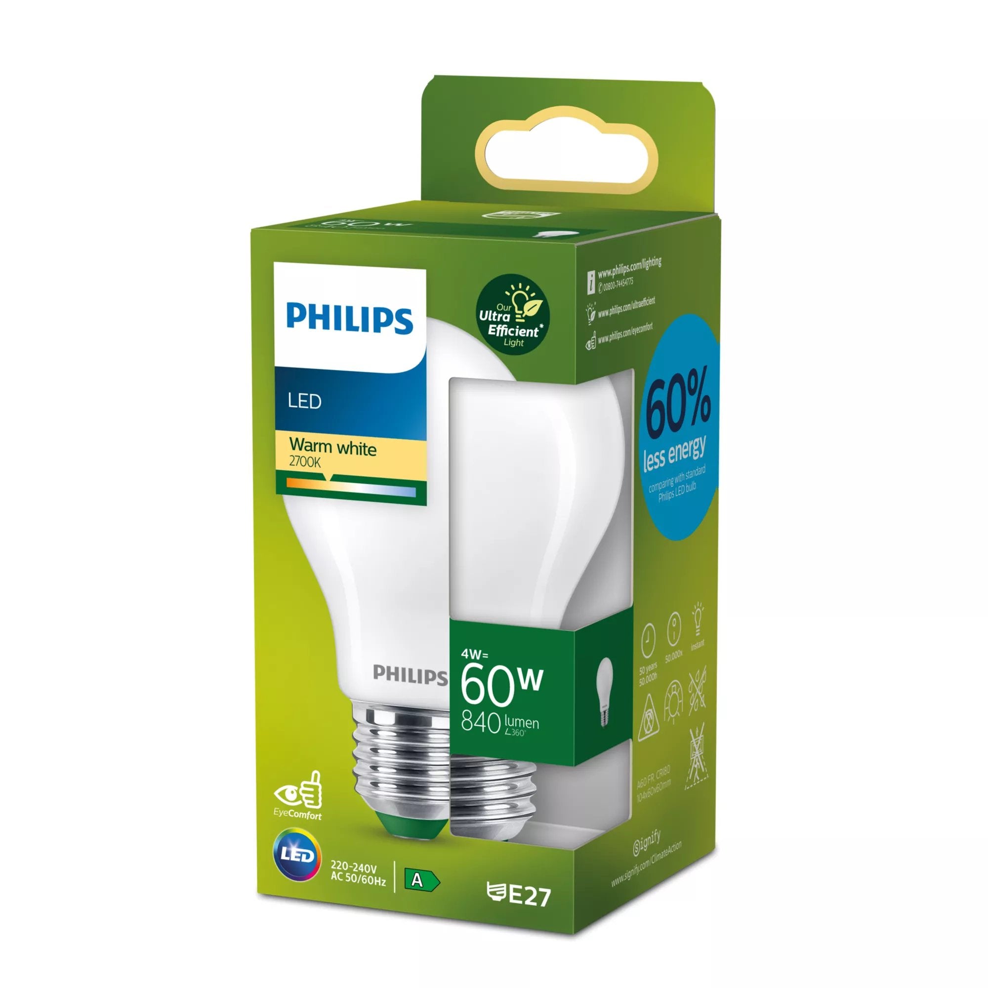 EAN 8720169187696 - Philips 8720169187696 lámpara LED Blanco cálido 2700 K 4 W A imagen 2