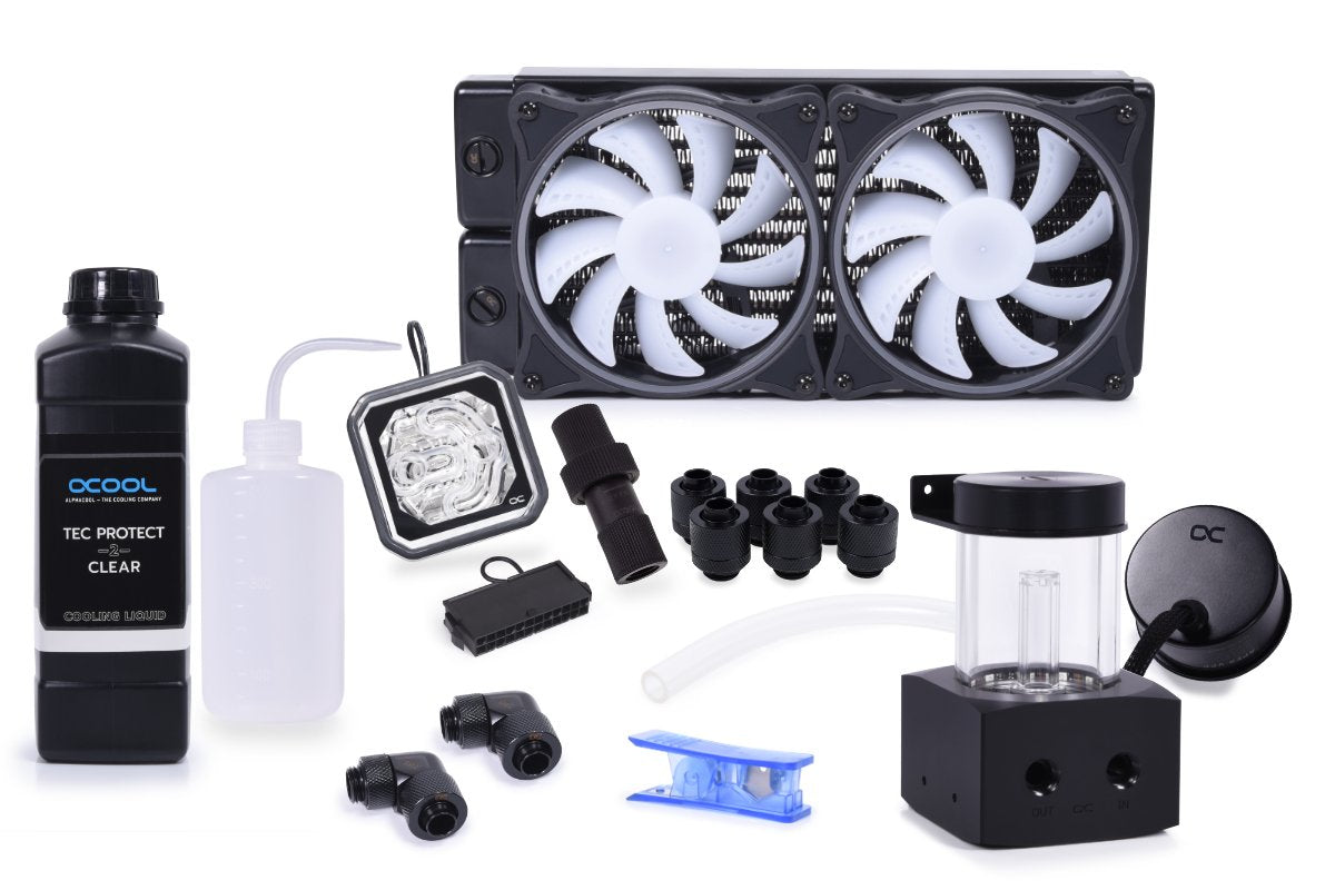 Kit Ven Cpu Ref Liq Alphacool Core Storm St30 240 Kit Diy Tubo Flex 2x120 Vent Argb 1l Ref 1700