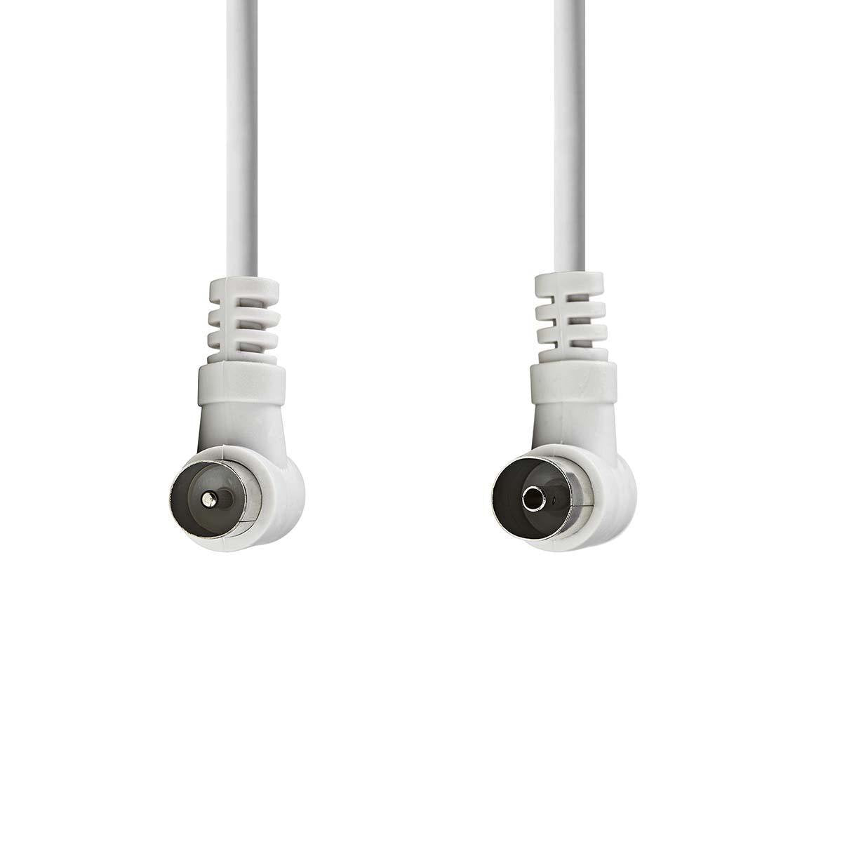 Nedis Cable Coaxial De 90 Db Iec (Coaxial) Macho En Ángulo - Iec (Coaxial) Hembra En Ángulo 3m