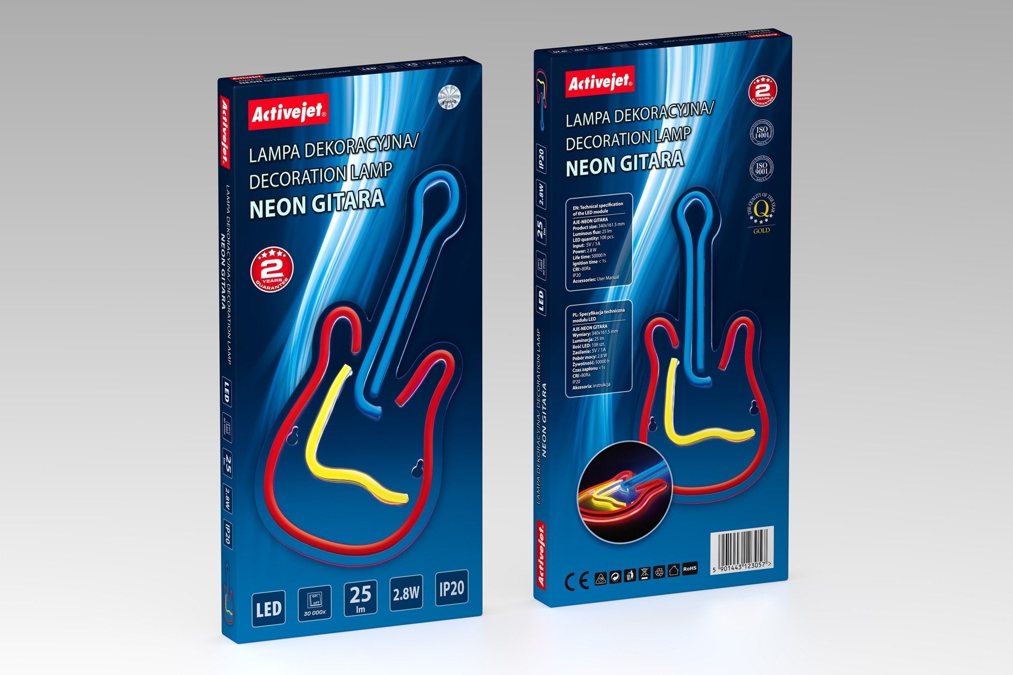 EAN 5901443123057 - Activejet AJE-NEON GITARA iluminación de techo imagen 5