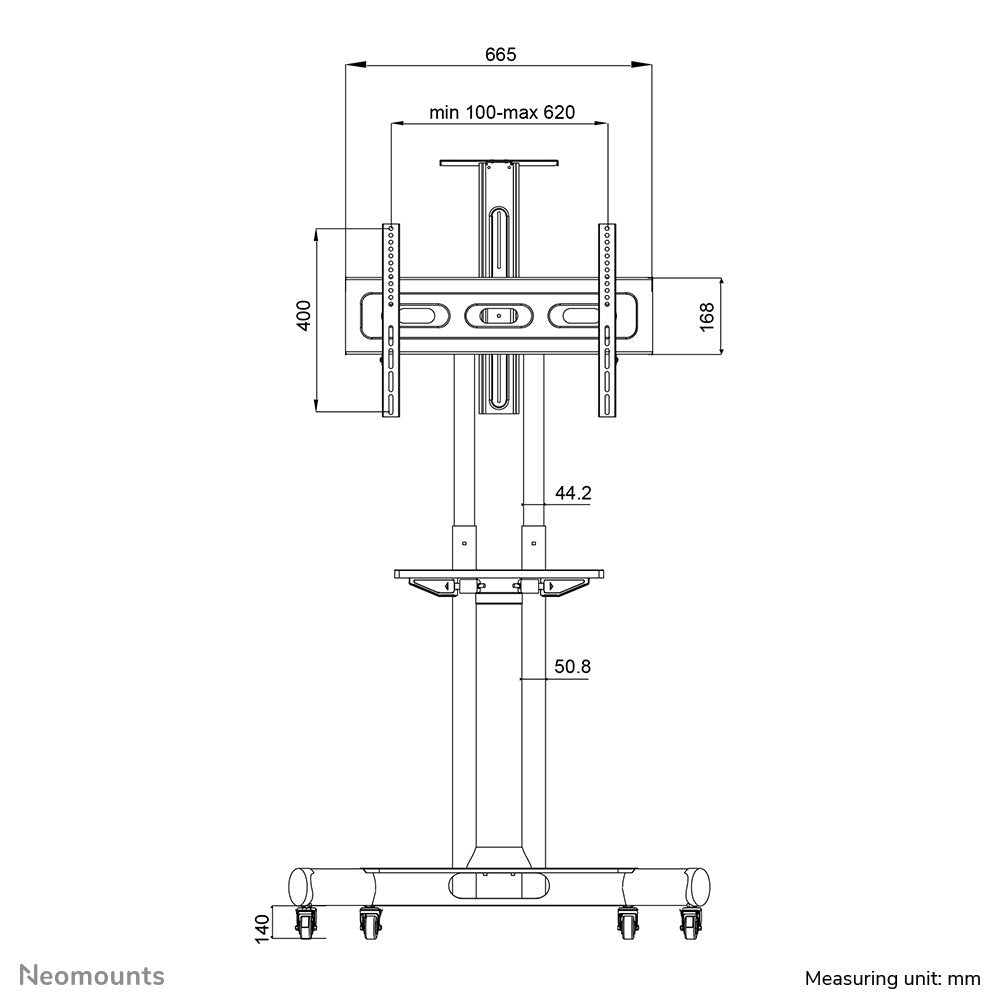 EAN 8717371447083 - Neomounts NM-M1700BLACK mueble y soporte para dispositivo multimedia Negro Soporte de suelo fijo imagen 14