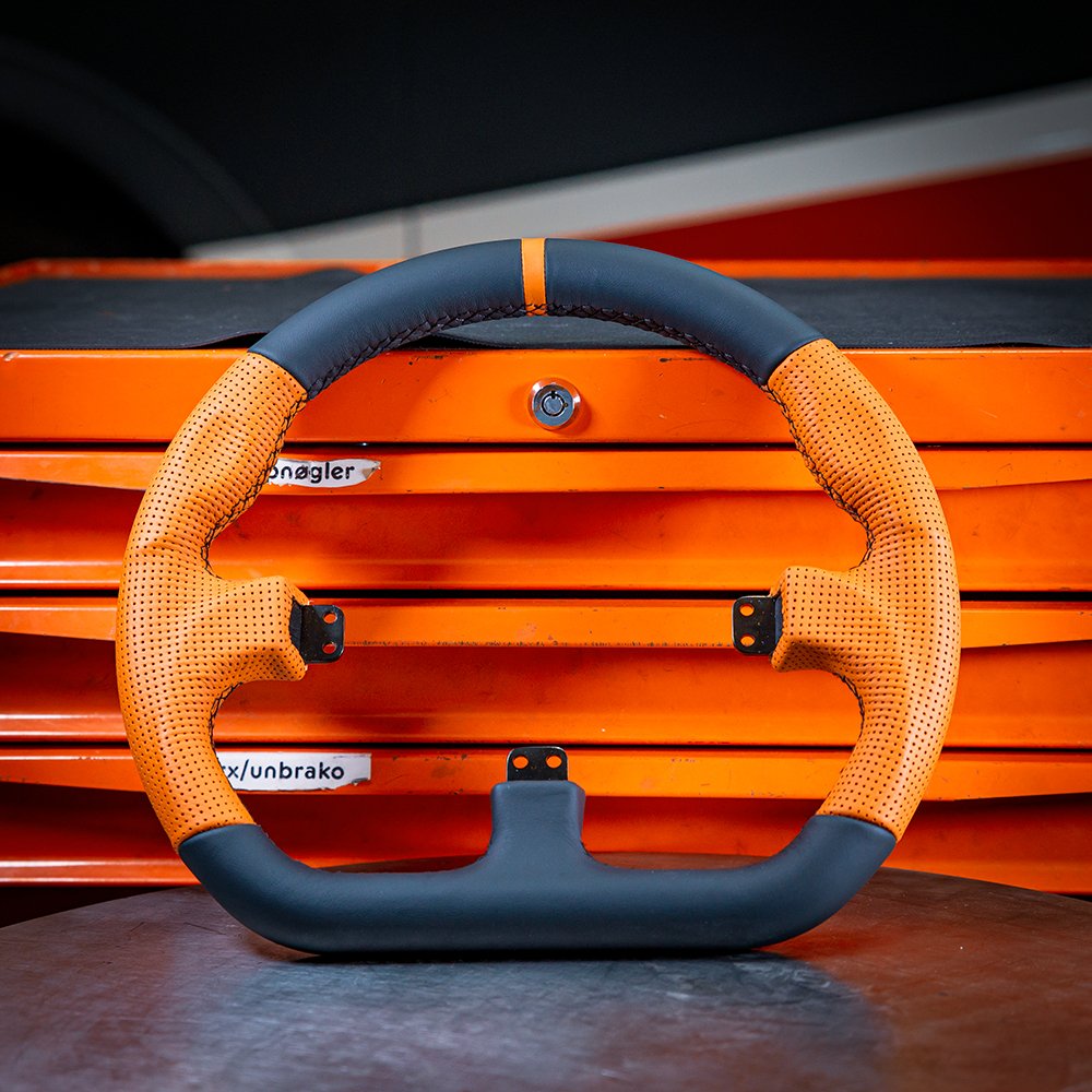 Asetek Simsports Gt Rim - Closed D, Leder - Orange