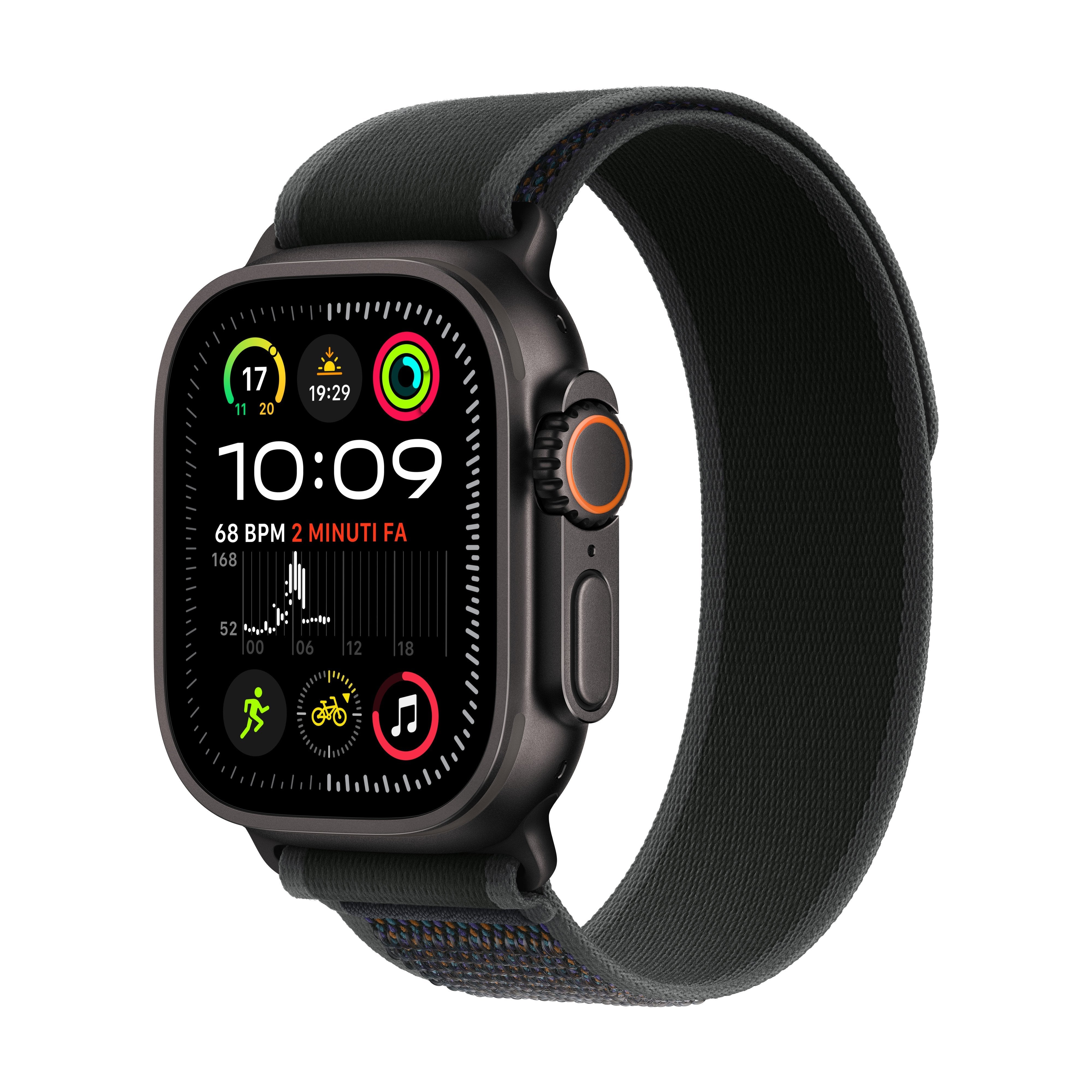 Apple Watch Ultra 2, Smartwatch Negro, 49 Mm, Trail Loop Negro M/L, Caja De Titanio, Celular Mx4v3fd/A
