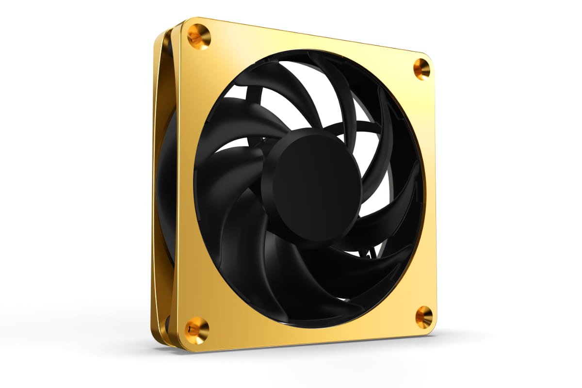 Ventilador Alphacool Apex Stealth Metal Power 120mm Lüfter 3000rpm Dorado/Negro