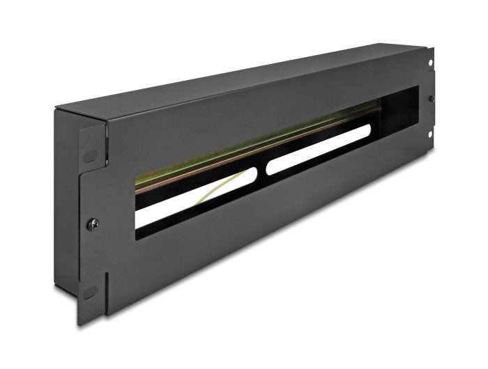 Delock 19 Schutzschalterleiste Con Abdeckung Y Hutschiene 3 He Metall Negro