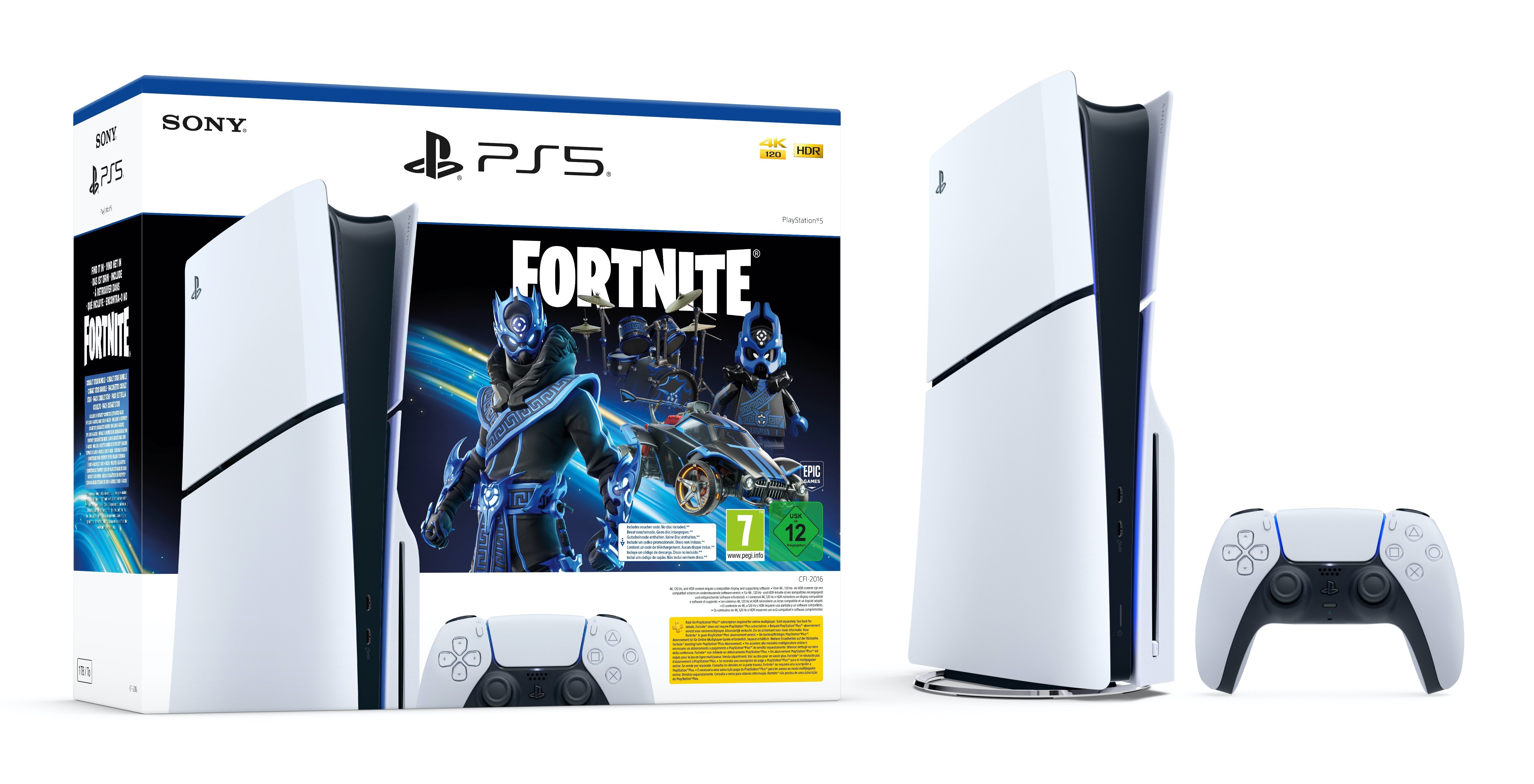 Sony Playstation 5 Slim Disc Edition 1tb + Fortnite - White