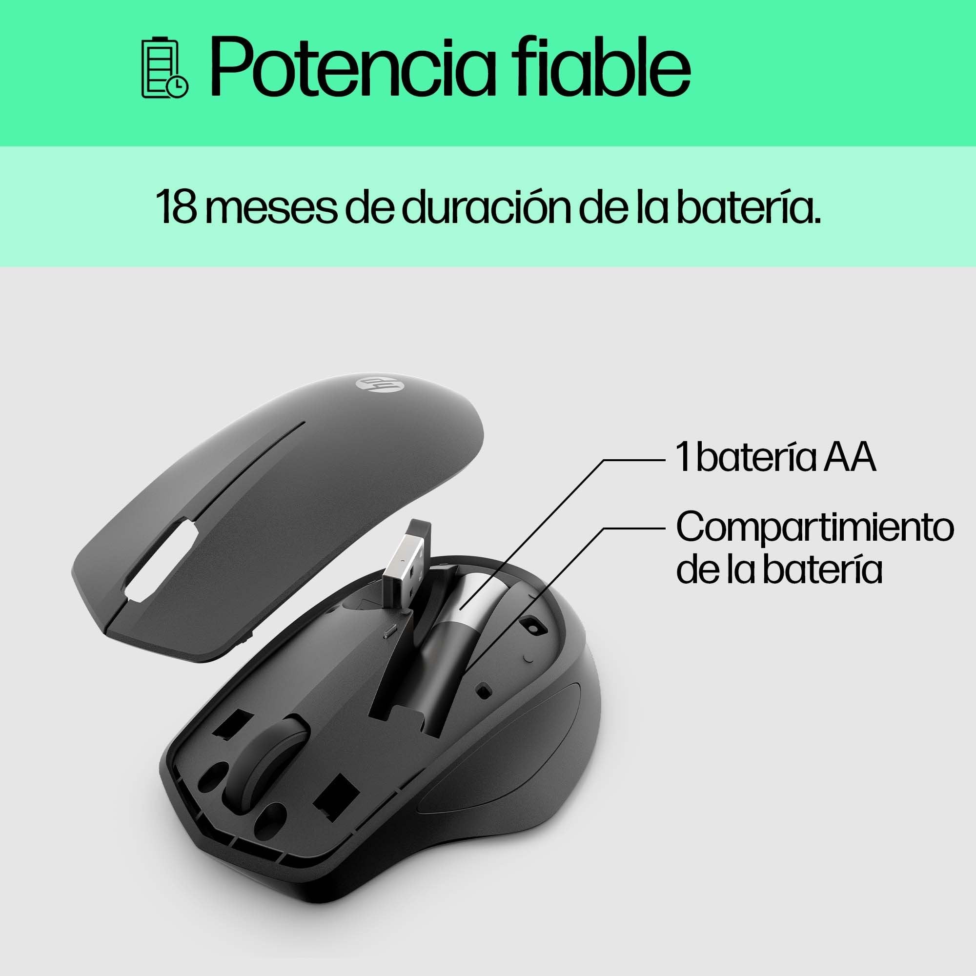 EAN 0195122197476 - HP 280 Silent Wireless Mouse ratón Oficina mano derecha RF inalámbrico Óptico imagen 11