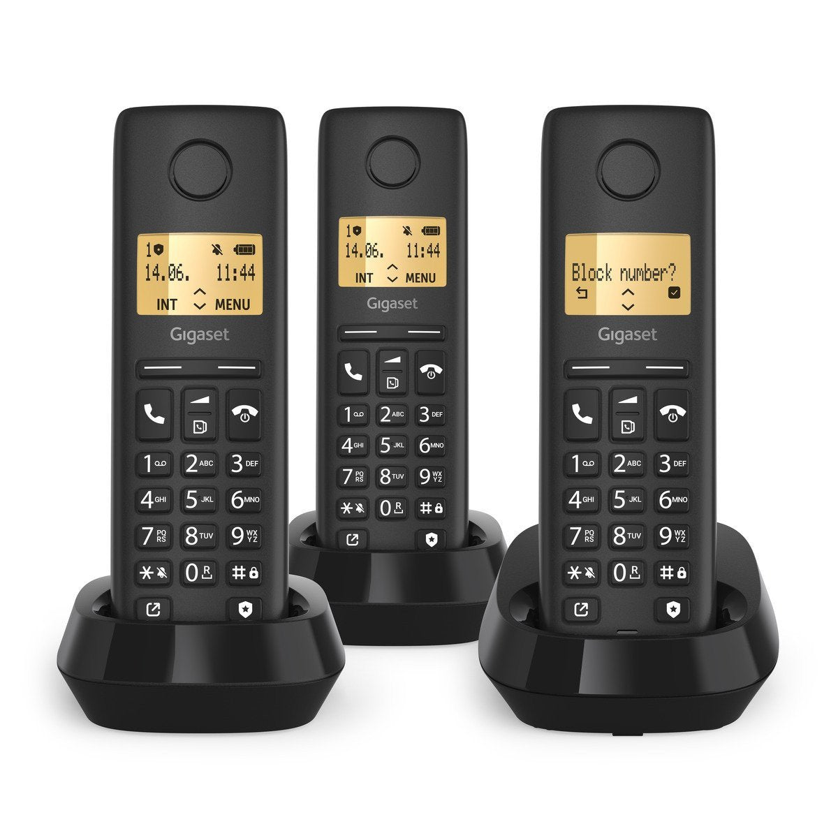 EAN 4250366871561 - Gigaset PURE 100 trio Teléfono DECT/analógico Identificador de llamadas Negro imagen 2