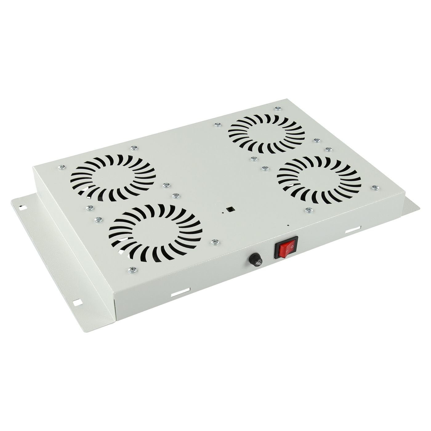 Lanview By Logon 4 Ventiladores, Módulo De Ventilador Analógico Controlado Por Termostato Blanco Enchufe Uk
