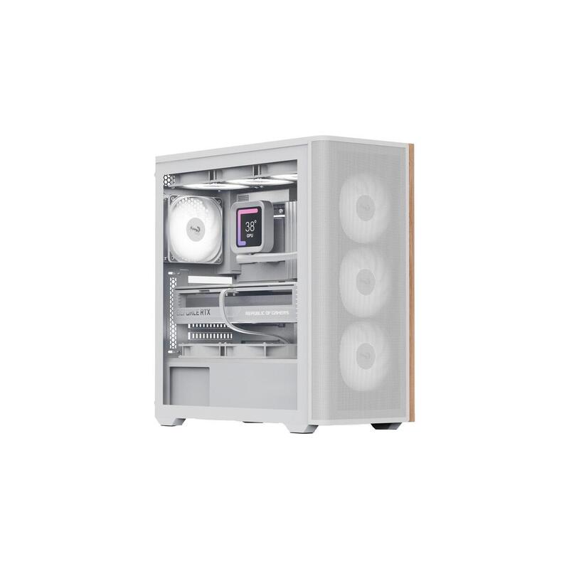 Aerocool Geh Midi D501a-G-Wt-V2 W Wood Atx
