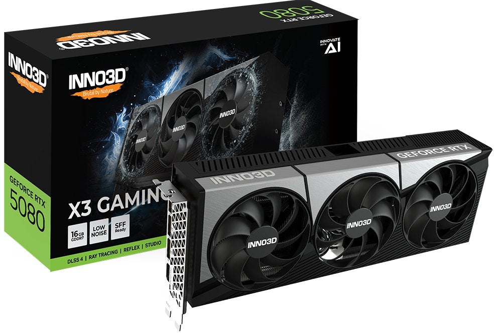Tarjeta Gráfica Inno3d Geforce Rtx 5080 X3 Gaming Oc 16gb Gddr7 Dlss4 G50803-16d7x-17603930