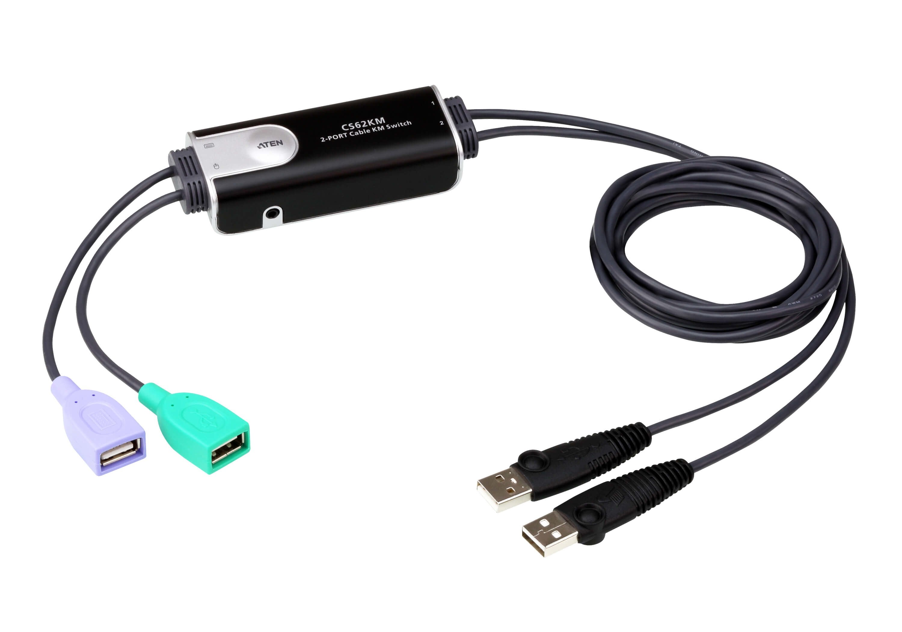 EAN 4719264649479 - ATEN CS62KM-AT cable para video, teclado y ratón (kvm) Negro 1,8 m imagen 1