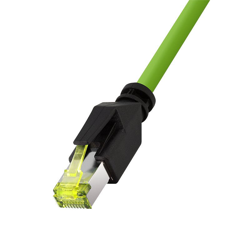 M12 Cat6a Industrial Patch Cable, Pur, M12 X-Coded To Rj45, 15 M