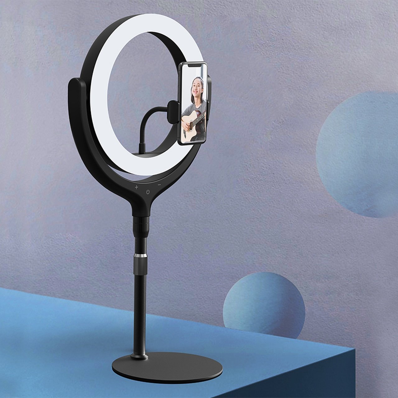 Soporte De Escritorio Para Transmisión En Vivo Con Anillo 12