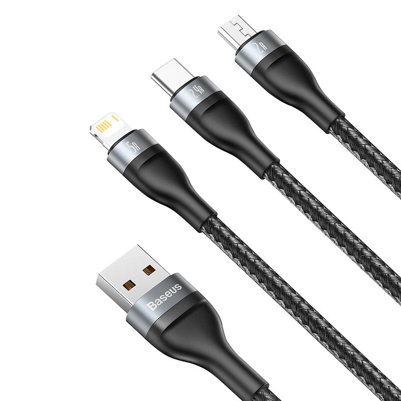 Cable Usb Baseus Serie Flash 3 En 1 Usb-C / Micro Usb