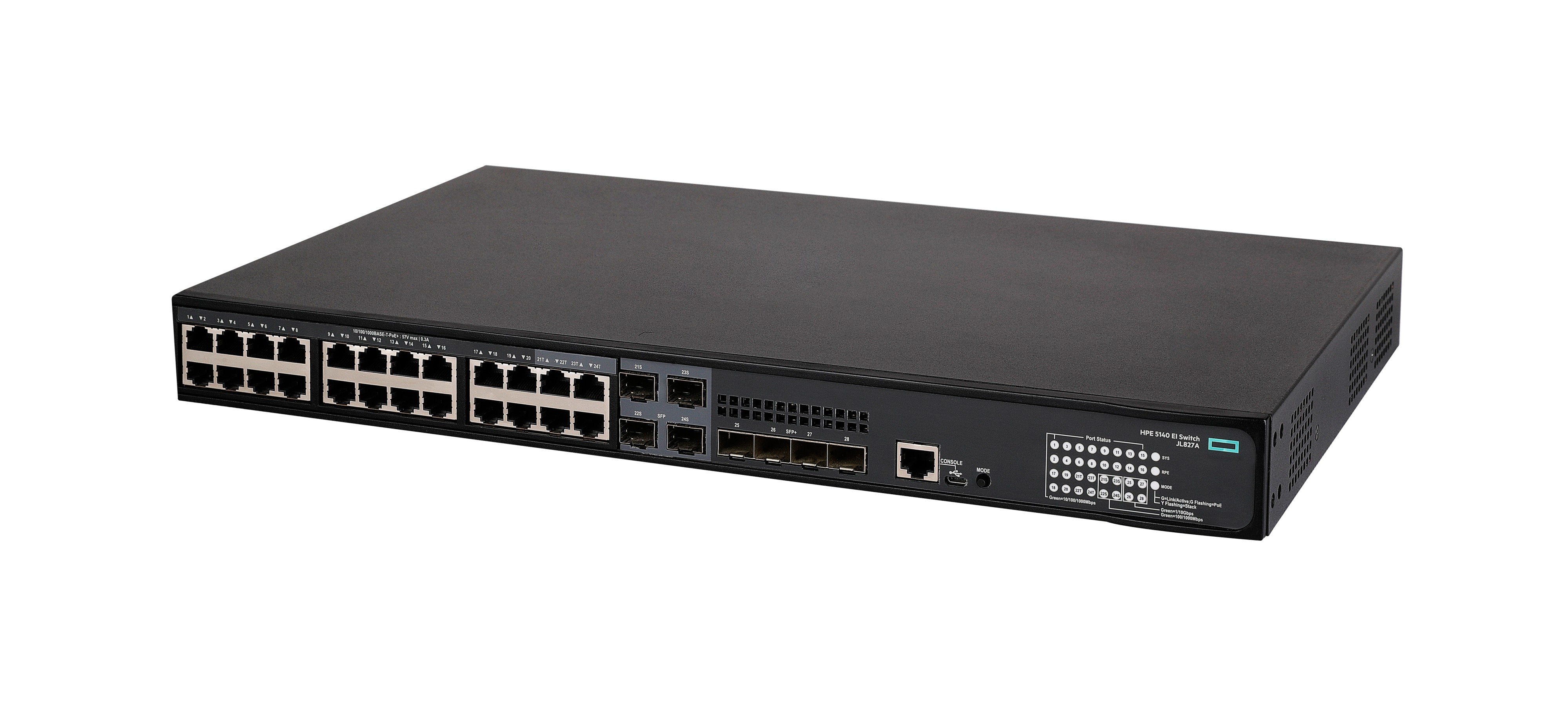 Hp Switch 5140 24g 4sfp+ Poe+ 370w 24x10 100 1000 4xsfp+ Poe+ Ei L3