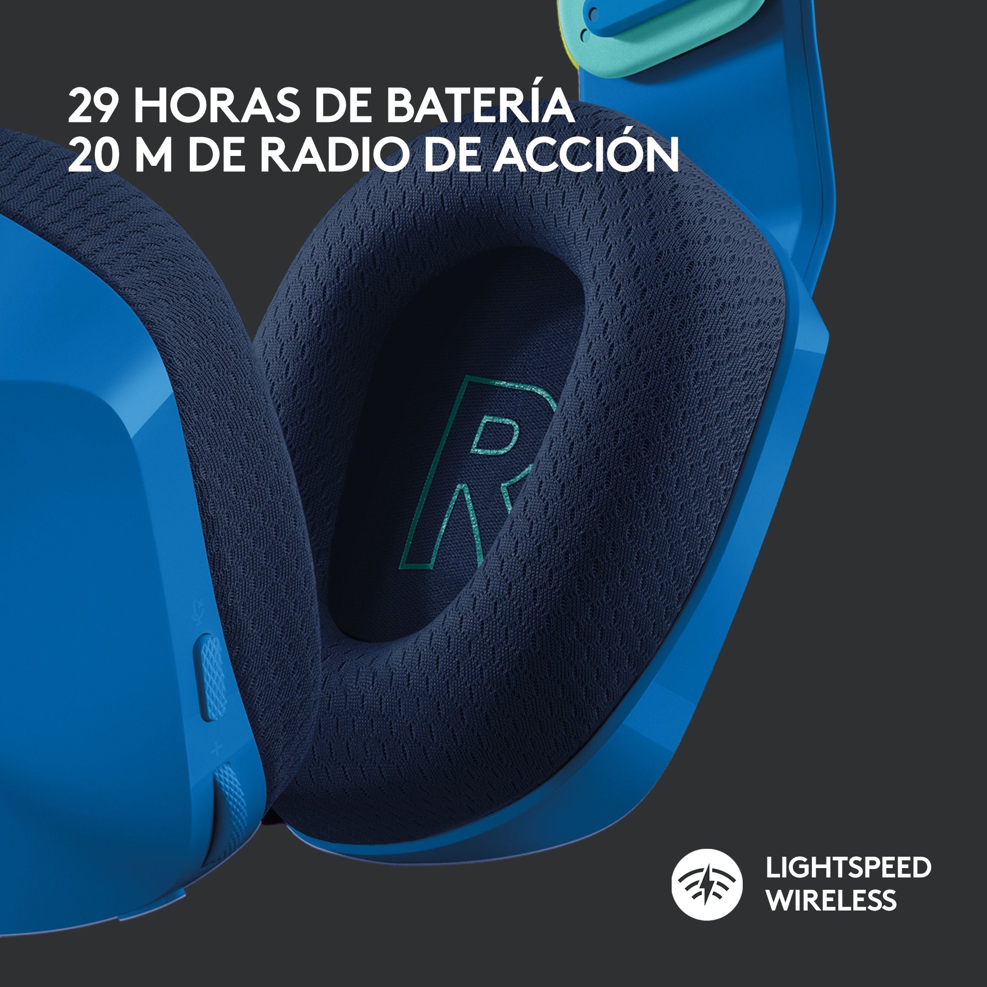 Logitech G733 Auriculares Gaming Inalambricos Dts 7.1 Con Microfono - Tecnologia Lightspeed - Iluminacion Rgb - Autonomia Hasta 29h - Microfono Extraible - Almohadillas Acolchadas - Controles En Auricular - Color Azul