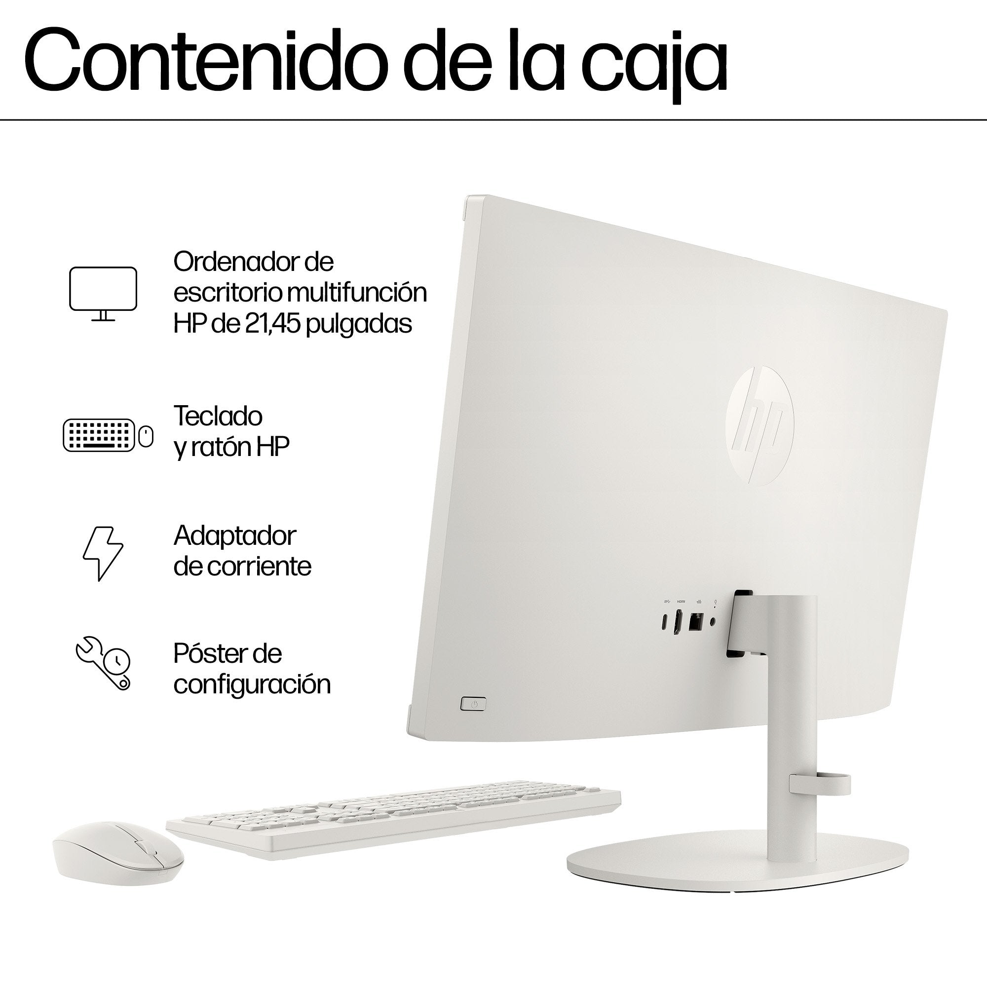 Pc All In One Hp 22-Dg0036ns Intel Core I3-N300 8gb 256gb Ssd 21.5' Sin Sistema Operativo