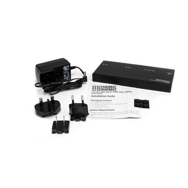 Startech Multiplicador Hdmi 2 Puertos Y Amplificad