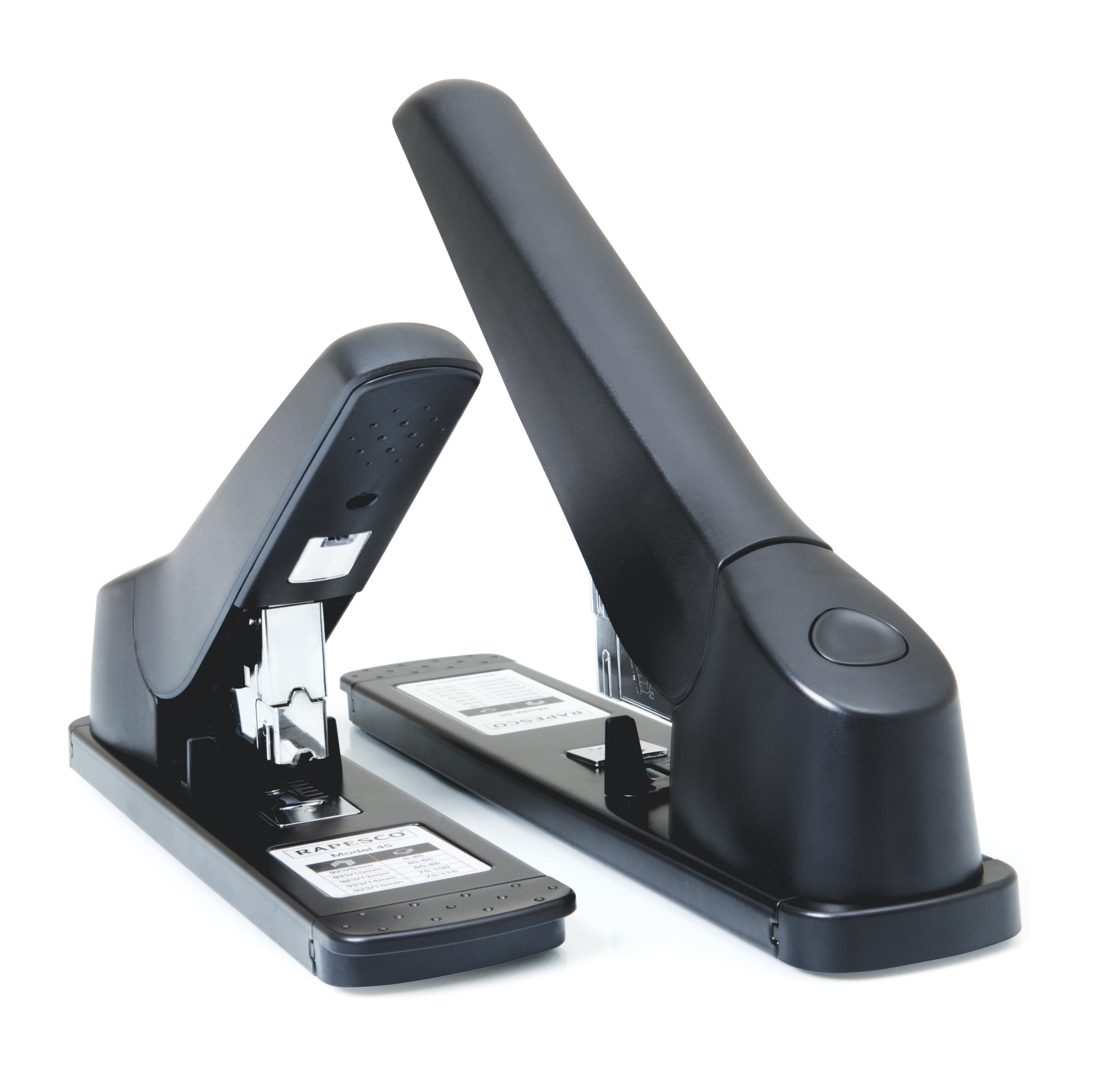 Rapesco 1062 Av-55 Grapadora De Gruesos - Capacidad Para 210 Hojas - Grapado Cerrado - Carga Trasera - Negro