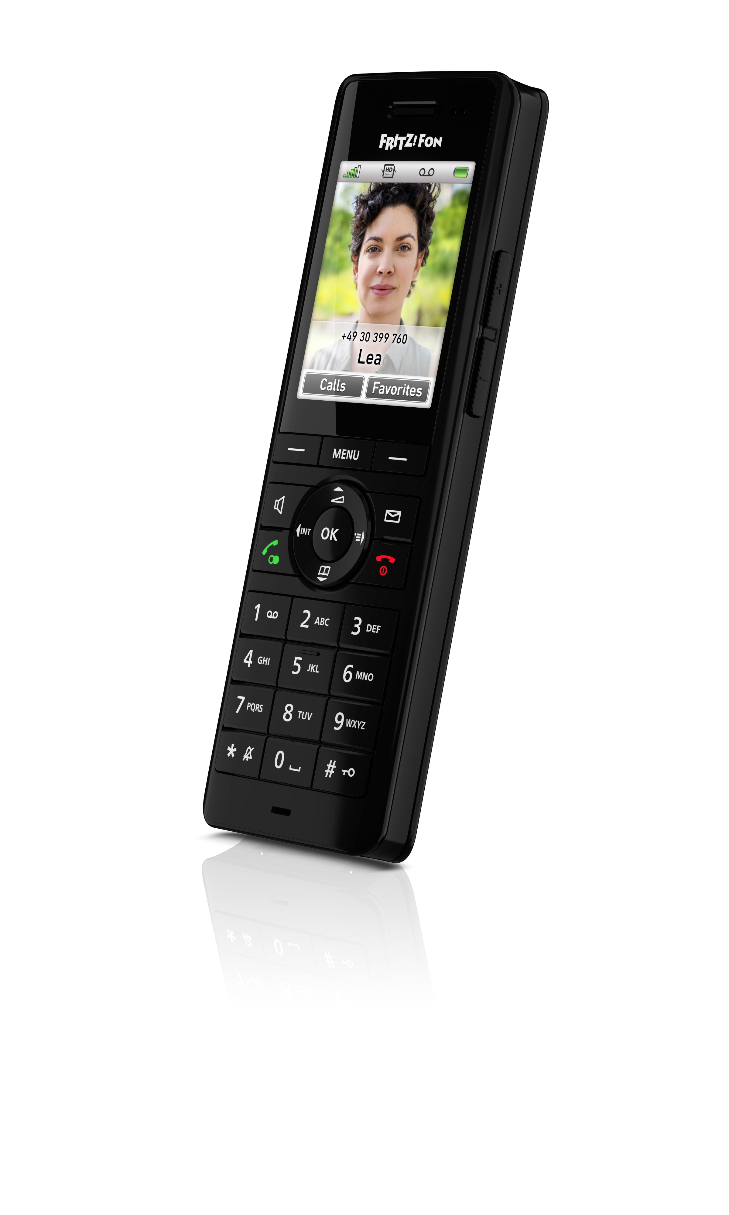 Fritz!Fon X6 Int Teléfono Dect Identificador De Llamadas Negro