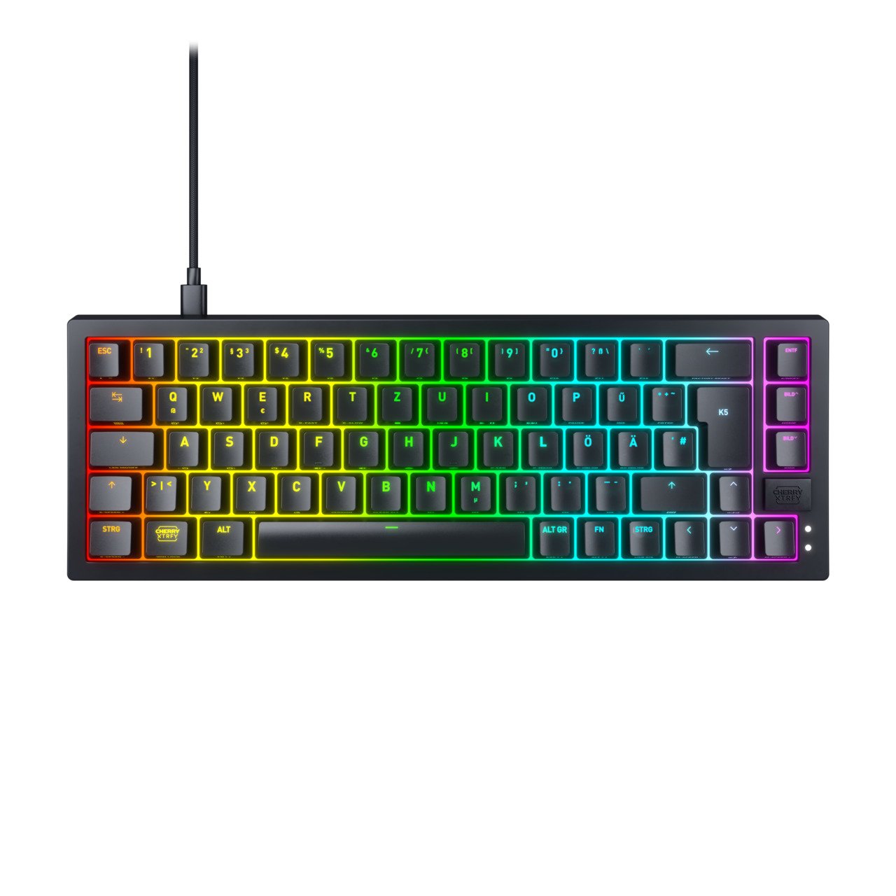EAN 7340086914376 - CHERRY K5V2 Compact teclado Juego USB QWERTZ Alemán Negro imagen 1