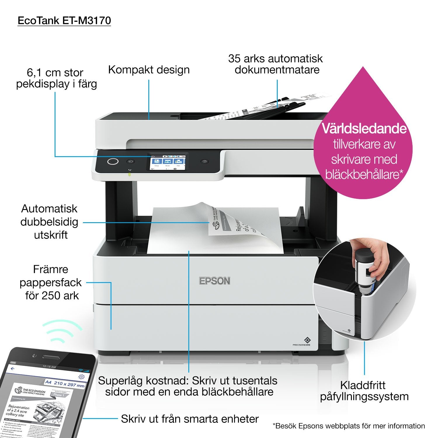 EAN 8715946655161 - Epson EcoTank M3170 Inyección de tinta A4 1200 x 2400 DPI 39 ppm Wifi imagen 2