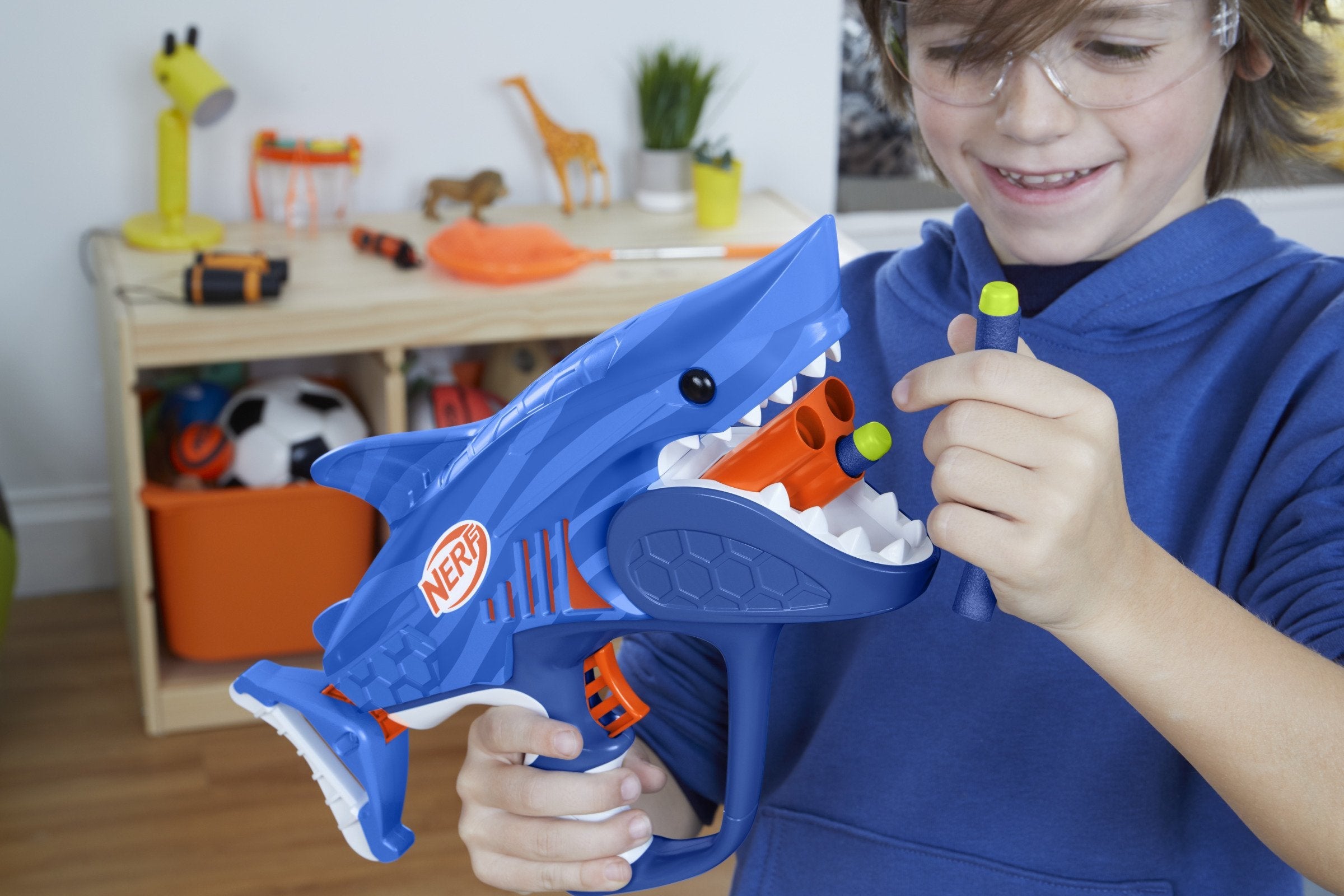 Hasbro Nerf Jr Wild Sharkfire, Pistola Nerf F8645eu4
