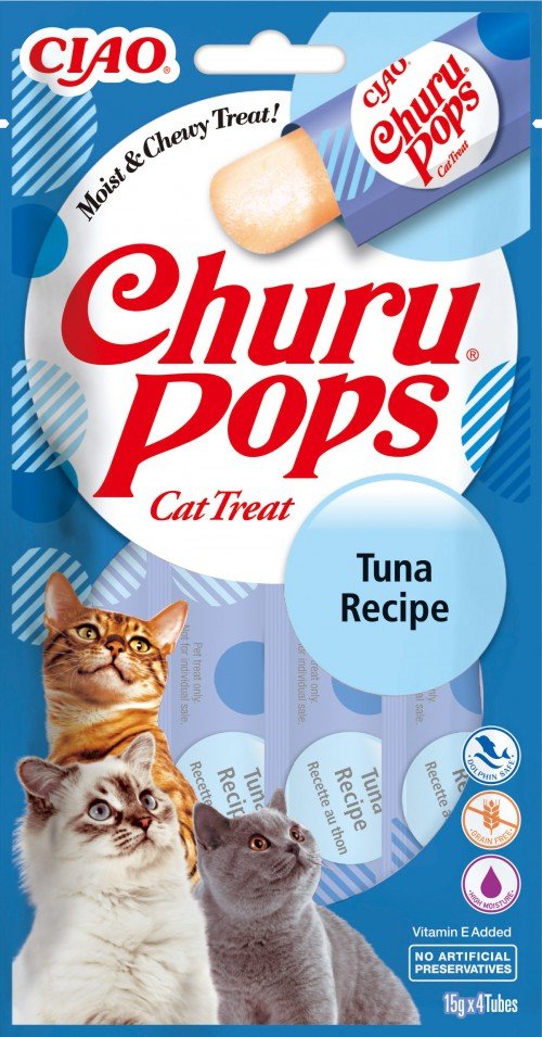 Golosina Para Gatos Inaba Churu Pops Atún 4x15 G