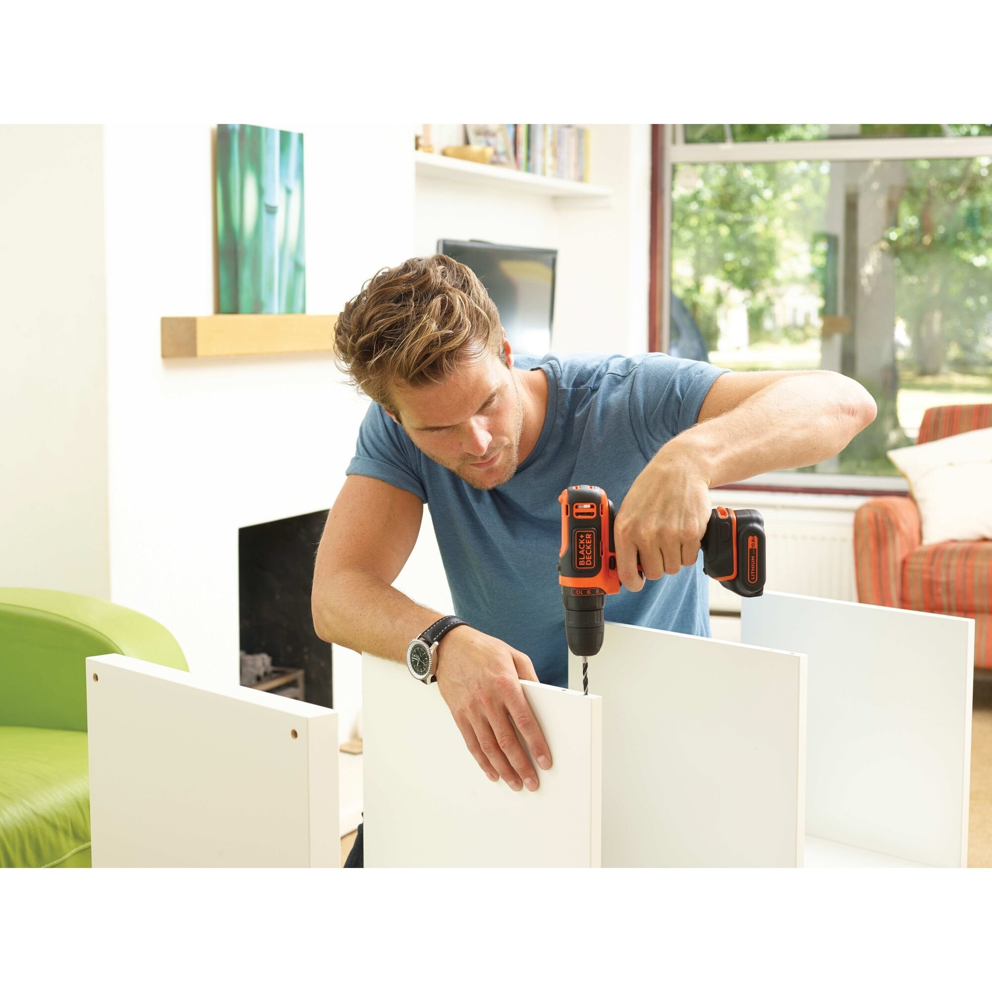 Taladro Atornillador Inalámbrico Black+Decker Bdcdd12, 10,8 Voltios (Negro/Naranja, Batería De Iones De Litio De 1,5 Ah) Bdcdd12-Qw