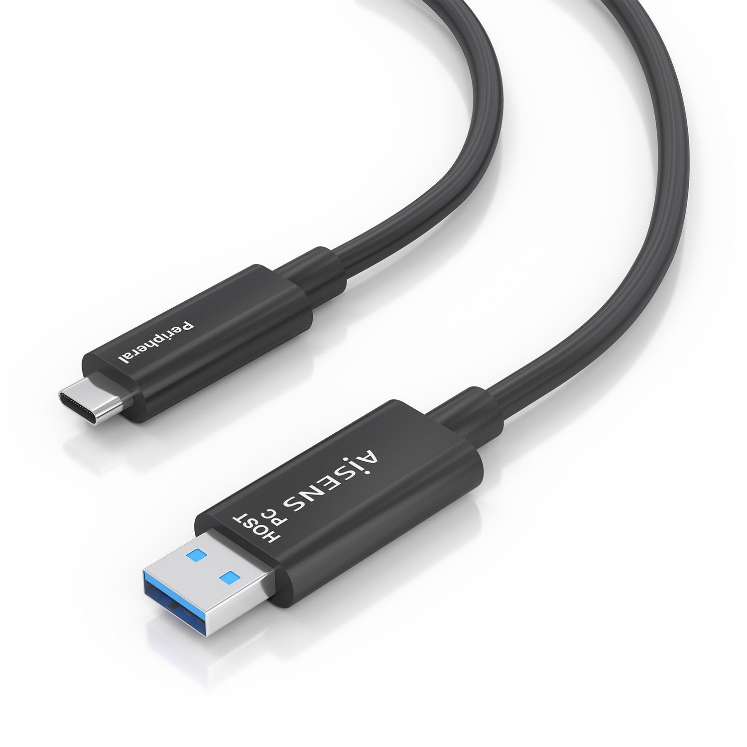 Aisens Cable Usb3.2 Gen2x1 10gbps Aoc Solo Datos, Usb-A/M-Usb-C/M, Negro, 15m