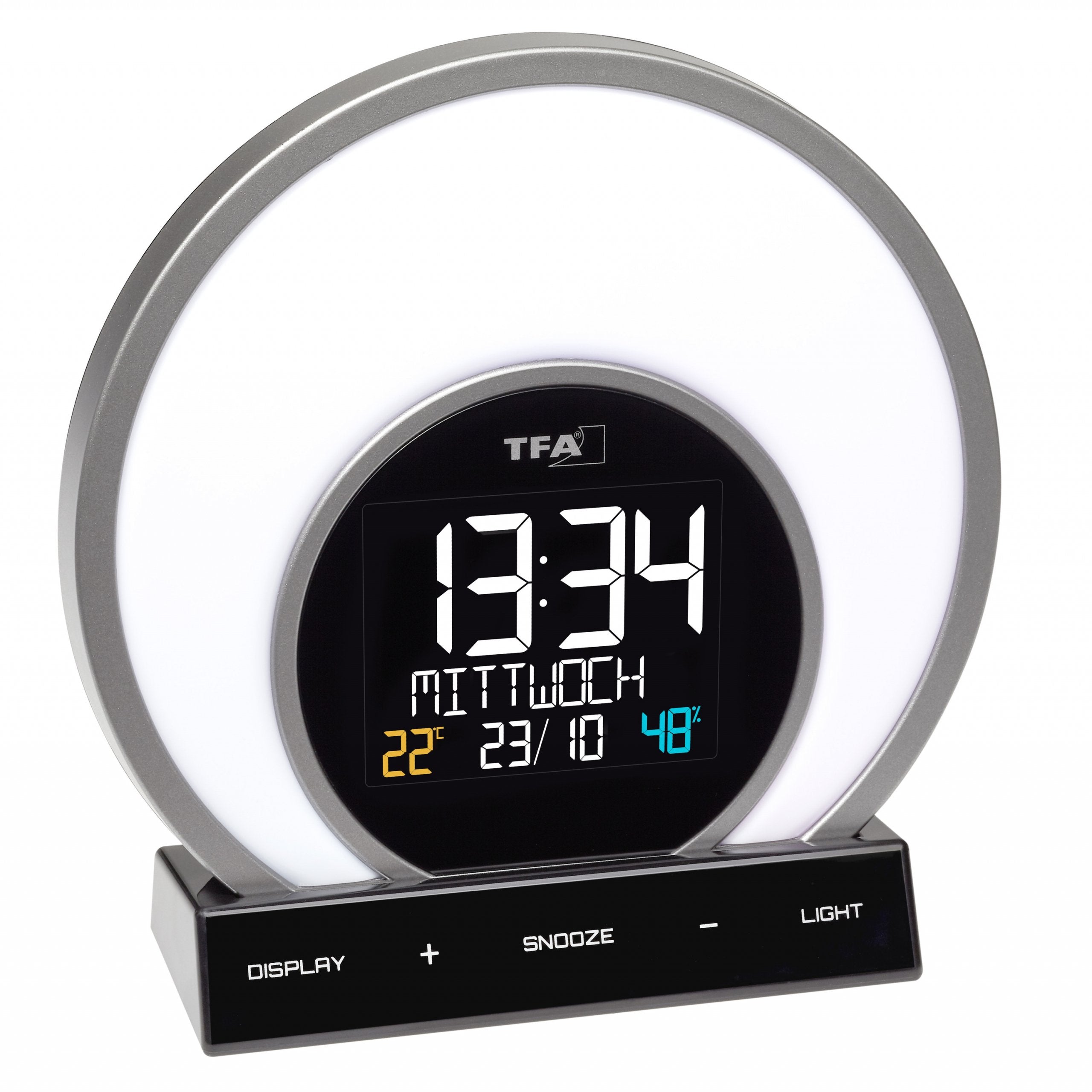 EAN 4009816034564 - TFA-Dostmann Soluna Reloj despertador analógico Negro, Transparente imagen 1