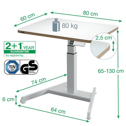 EAN 4002432138371 - Leitz 65340001 escritorio de pie Gris Oscuro imagen 7